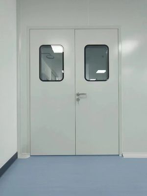 فولاد مهر و موم ماژولار درب اتاق تمیز دستی درب دوگانه سطح صاف